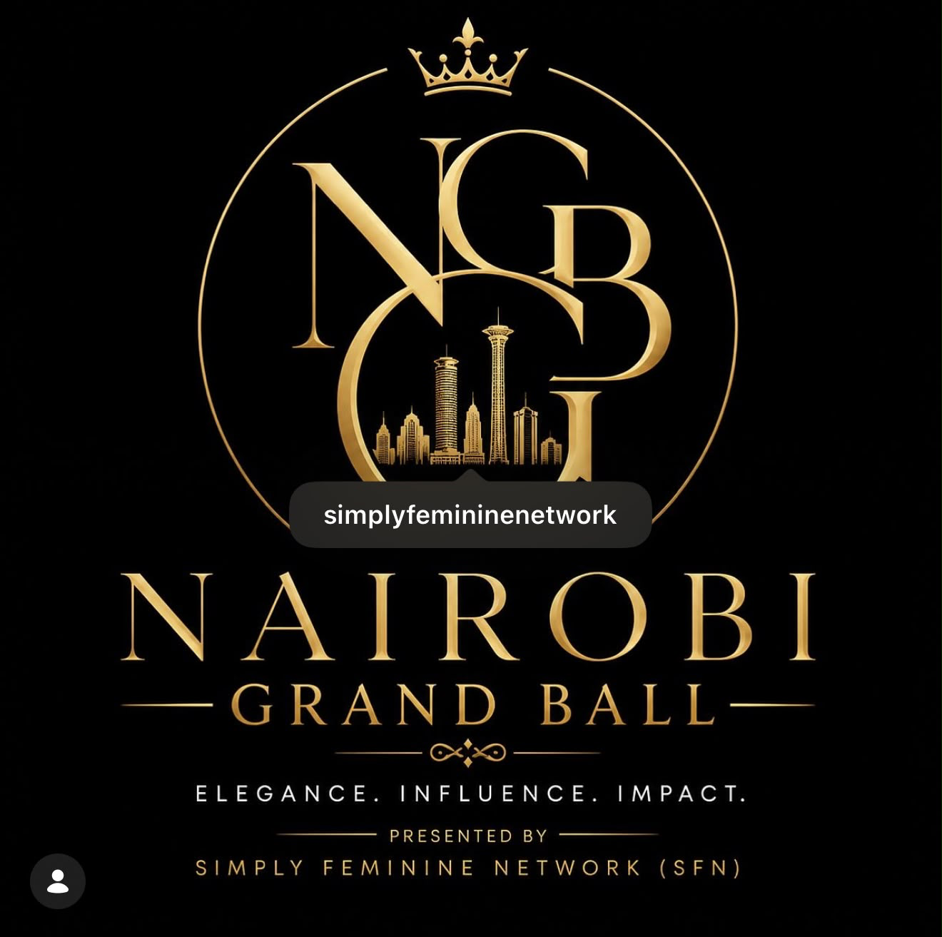 Official logo of the Nairobi Grand Ball — Elegance. Influence. Impact.